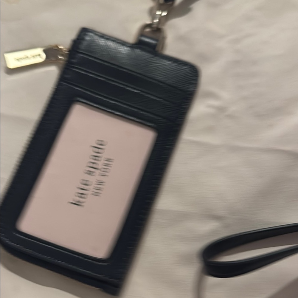 Kate Spade Navy Blue and Red Apple Lanyard. - Picture 3 of 3
